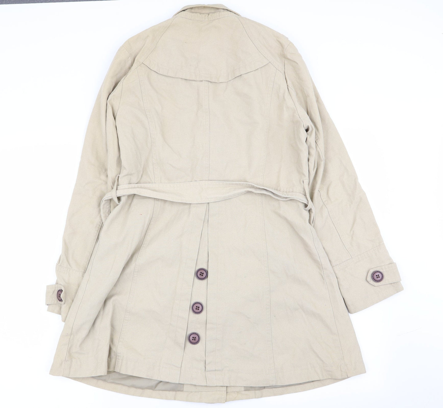 indigo collection Womens Beige   Overcoat Coat Size 10