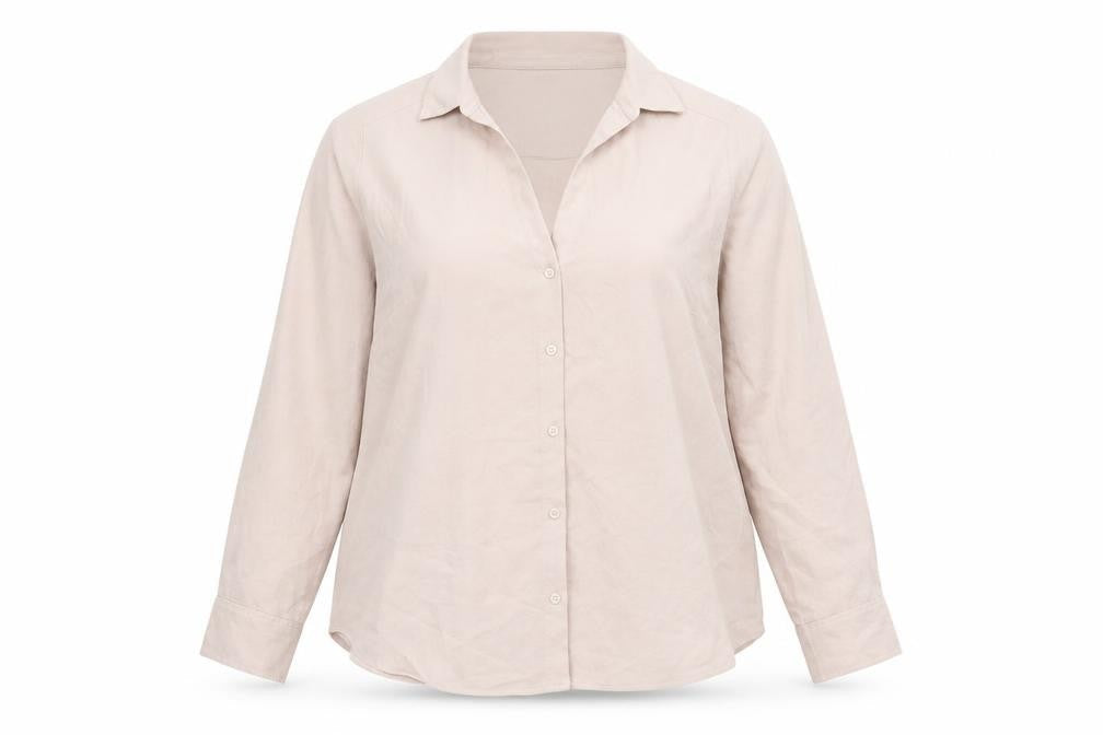 H&M Womens Pink   Basic Button-Up Size L