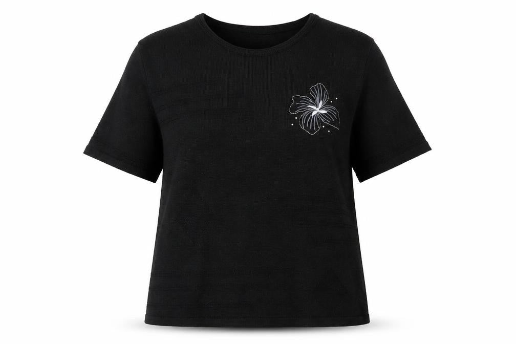 canda Womens Black   Basic T-Shirt Size XL