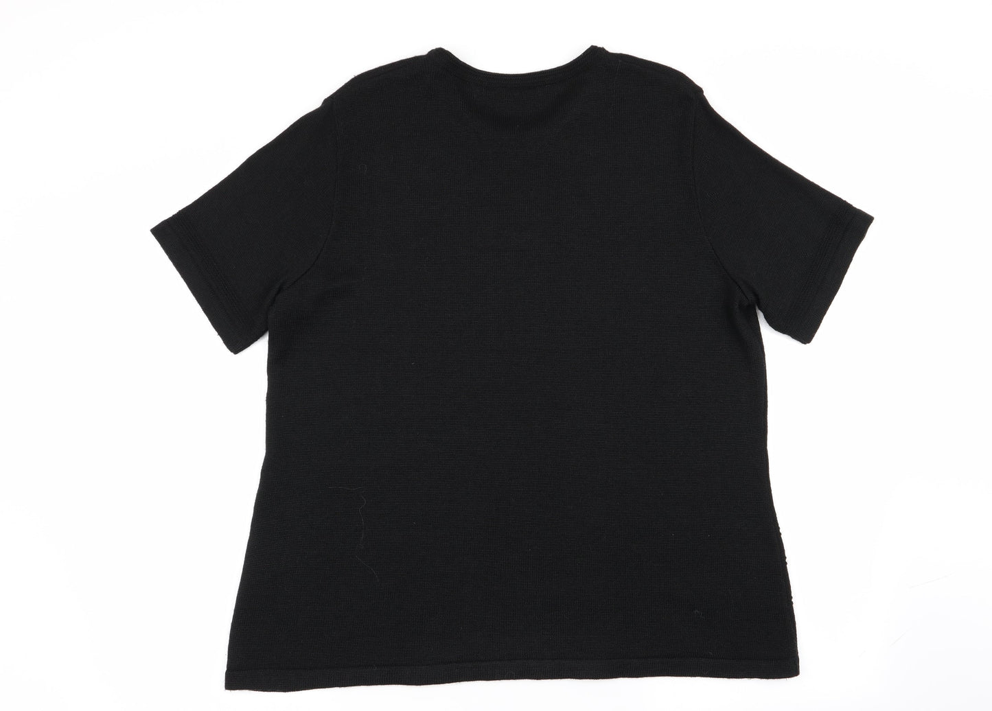 canda Womens Black   Basic T-Shirt Size XL