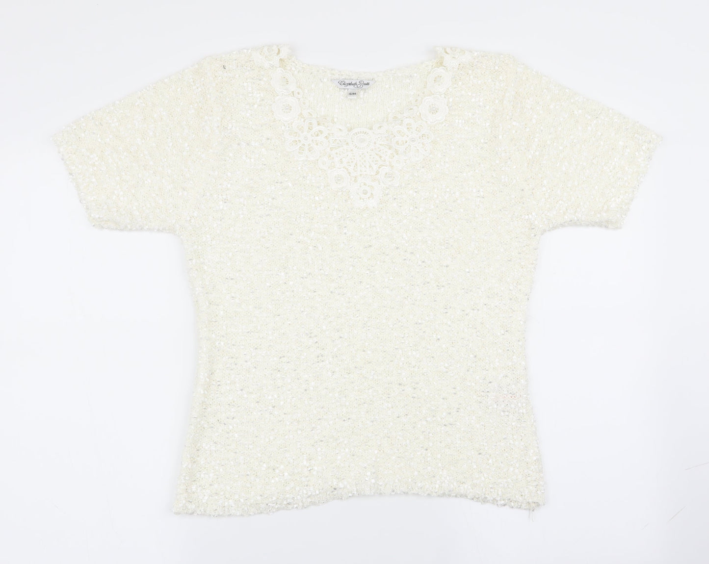 eliagabeth scott Womens White   Pullover Jumper Size S  - Size S-M