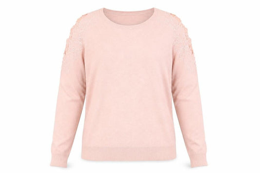 Warehouse Womens Pink Floral  Pullover Jumper Size 12