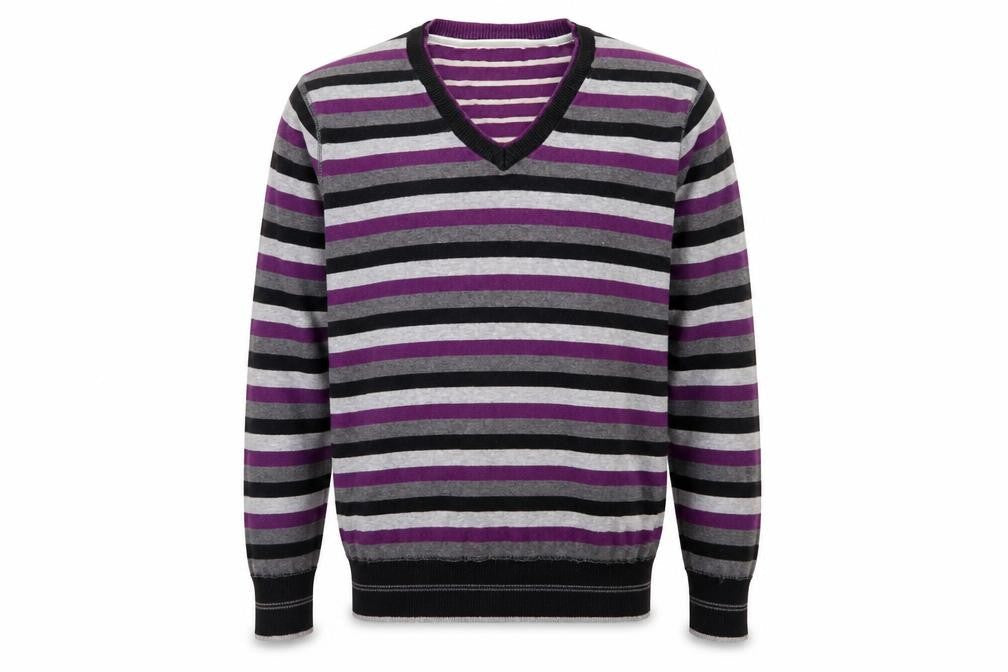 Cedarwood State Mens Multicoloured Striped Pullover Jumper Size M