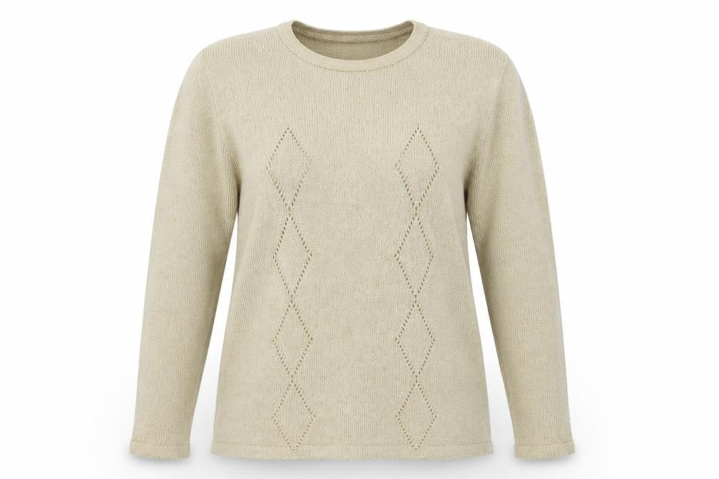 Parallel Womens Gold  Knit Pullover Jumper Size M