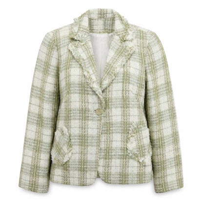 Cristina Womens Multicoloured Check  Jacket Blazer Size 16