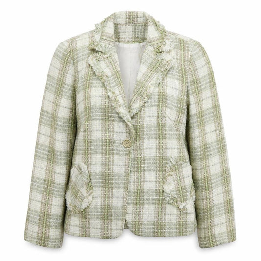 Cristina Womens Multicoloured Check  Jacket Blazer Size 16