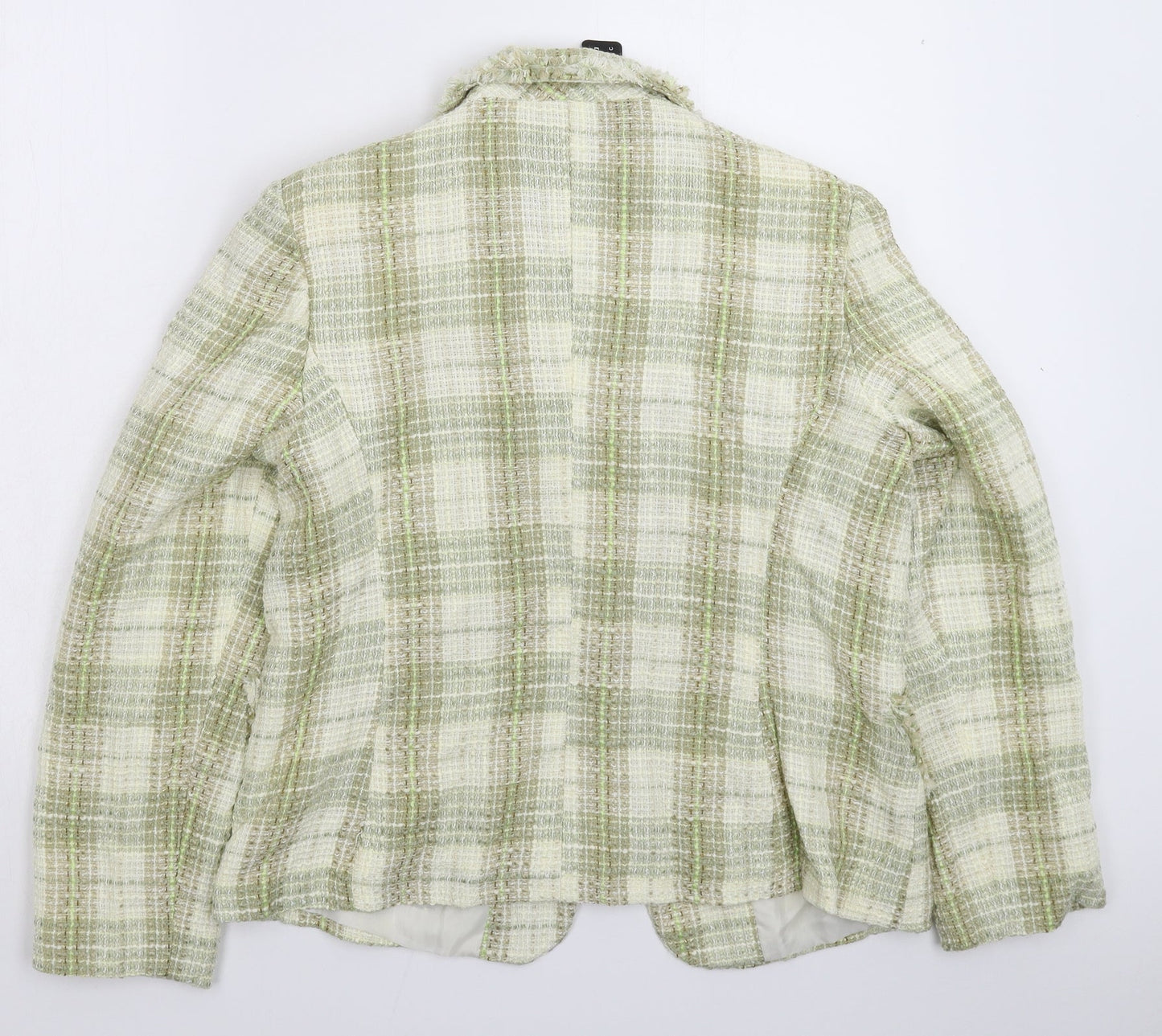 Cristina Womens Multicoloured Check  Jacket Blazer Size 16