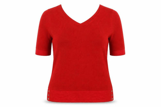 Per Una Womens Red  Knit Pullover Jumper Size 12