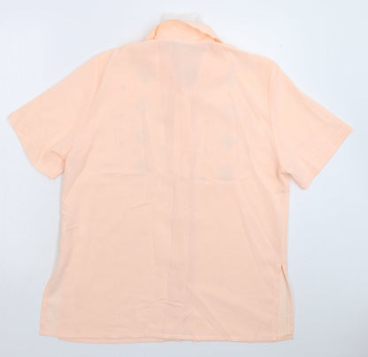Rosy Womens Pink Geometric  Basic Button-Up Size 16