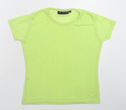 Preloved Exposure Womens Green   Basic T-Shirt Size M - Front