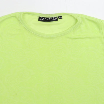 Preloved Exposure Womens Green   Basic T-Shirt Size M - Detail