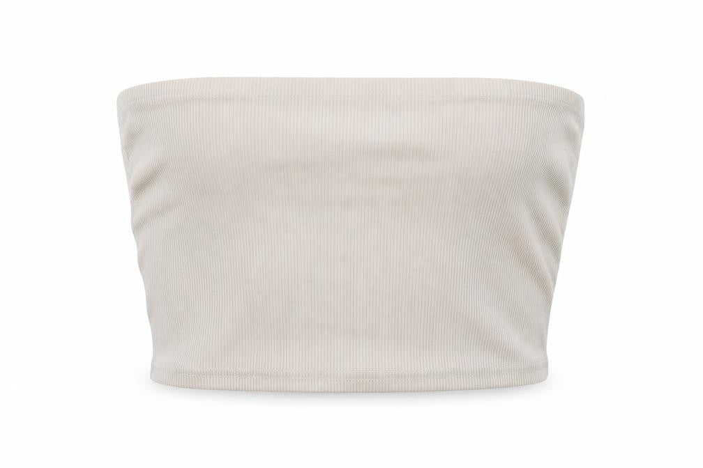 Boohoo Womens Beige   Cropped T-Shirt Size 8