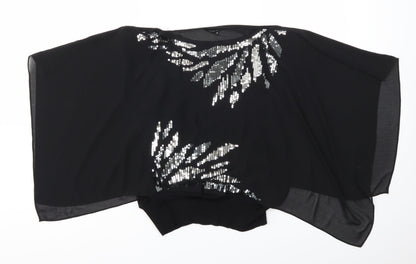 David Emanuel Womens Black   Basic T-Shirt Size 10