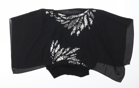 DAVID EMANUEL Womens Black   Basic T-Shirt Size 10