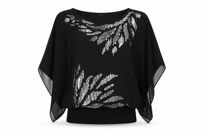 David Emanuel Womens Black   Basic T-Shirt Size 10