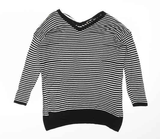 M&S Womens Multicoloured Striped  Pullover Jumper Size 10