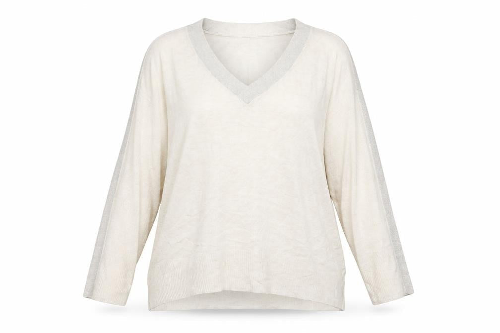 b.young Womens Ivory   Basic T-Shirt Size L