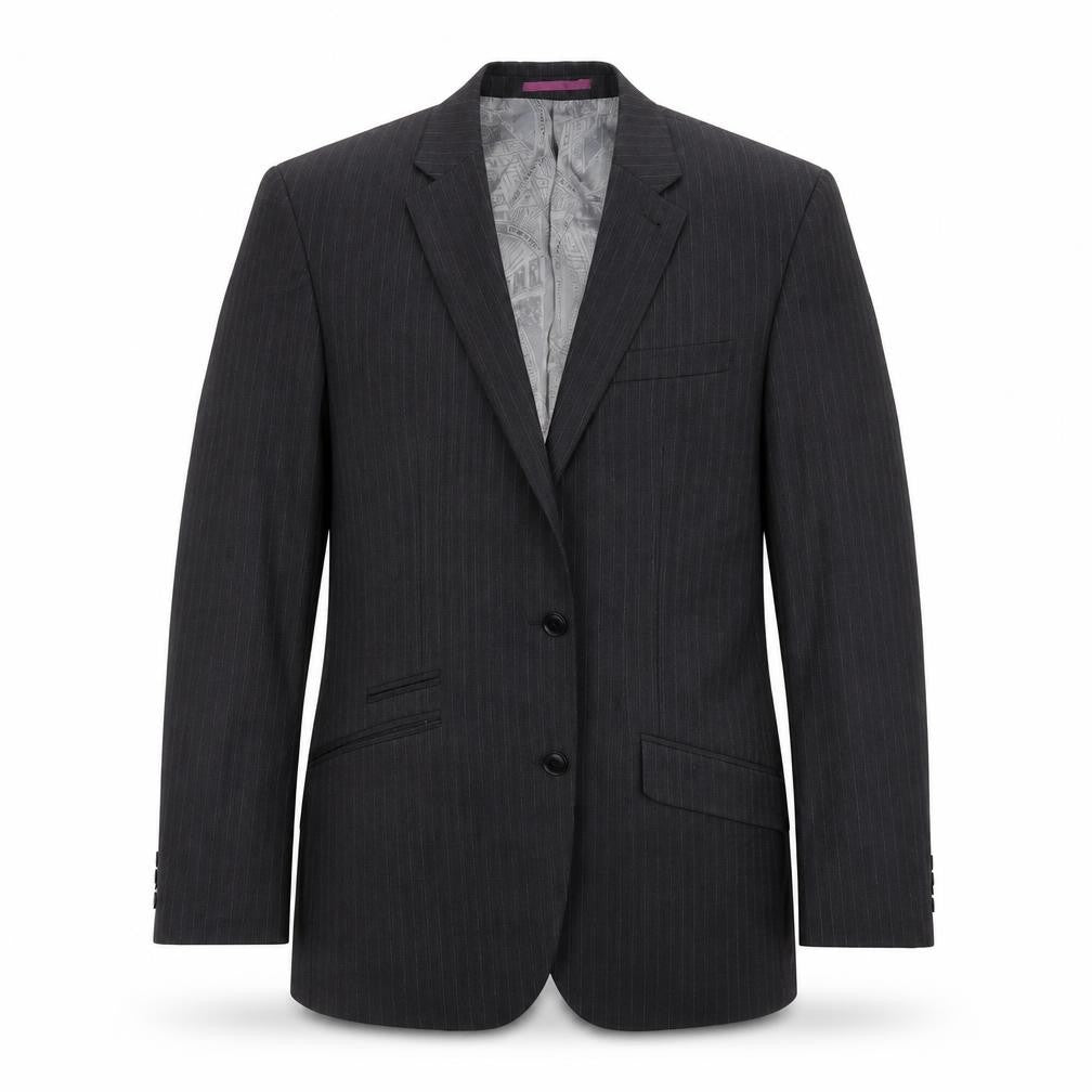 Next Mens Grey Striped  Jacket Suit Jacket Size 38
