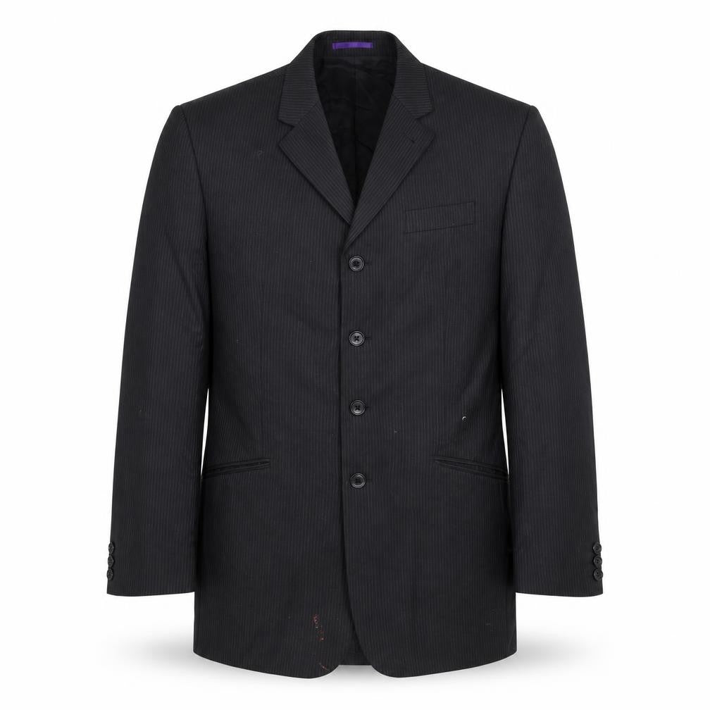 Next Mens Black Striped  Jacket Suit Jacket Size 40
