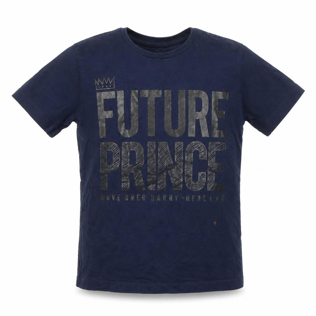 Preworn Boys Blue   Basic T-Shirt Size 5-6 Years  - Prince