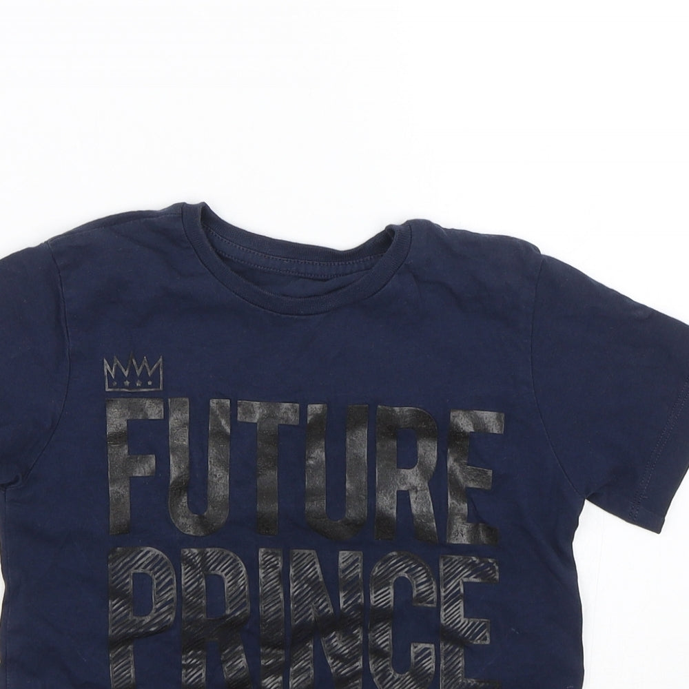 Preworn Boys Blue   Basic T-Shirt Size 5-6 Years  - Prince