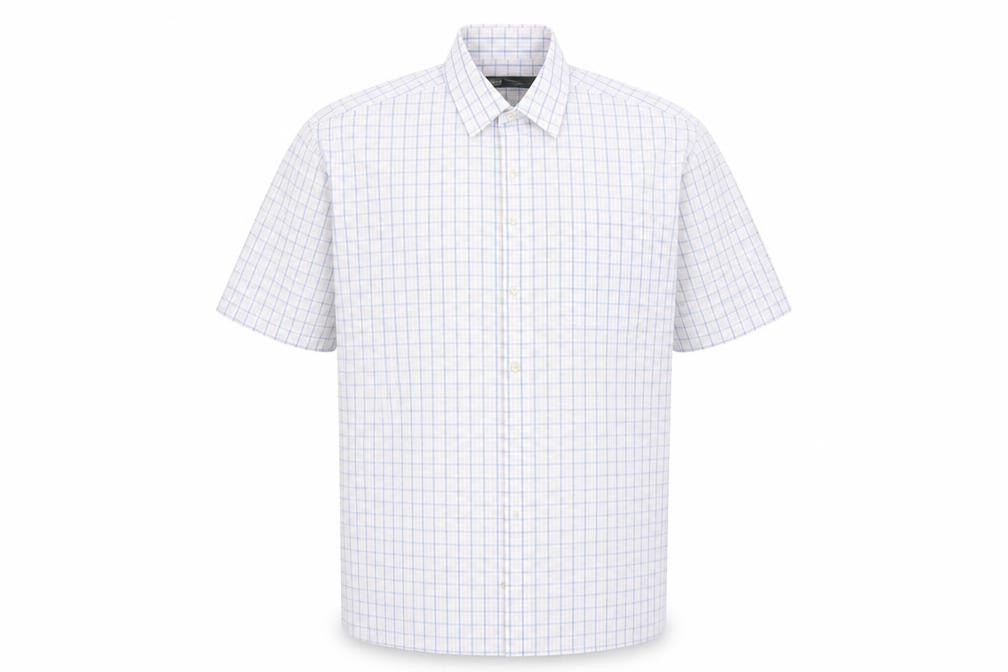 Marks & Spencer Mens Pink Check   Button-Up Size 16.5
