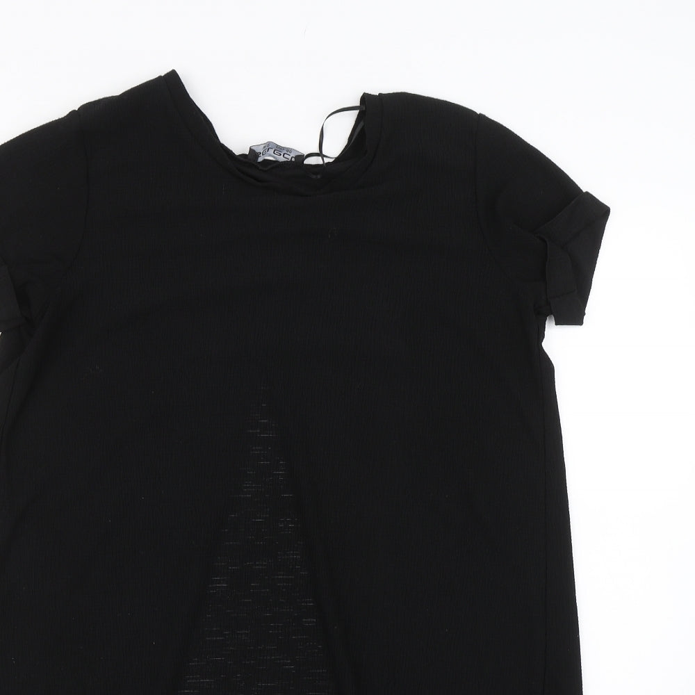 Select Womens Black   Basic T-Shirt Size 12