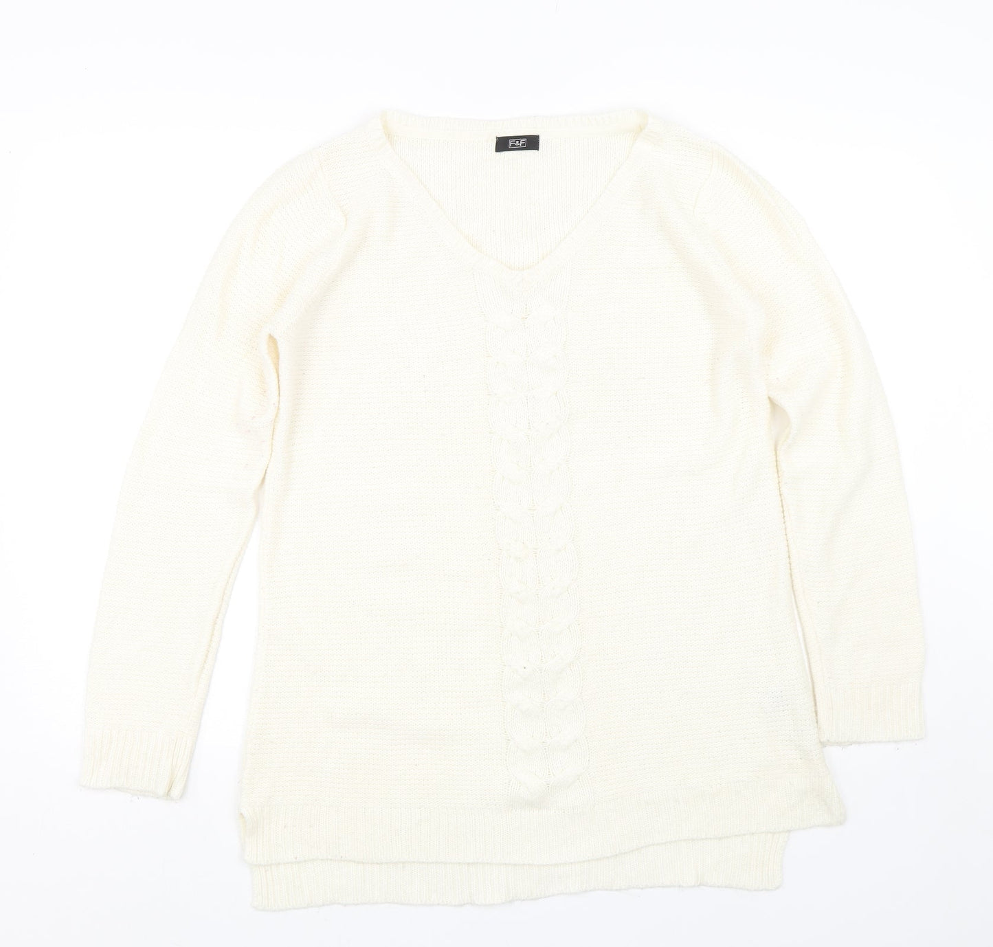 F&F Womens Beige   Pullover Jumper Size 14