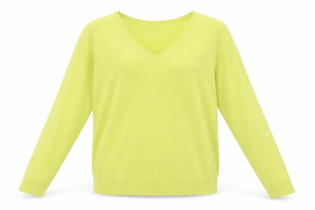 BHS Womens Yellow  Knit Pullover Sweatshirt Size 14