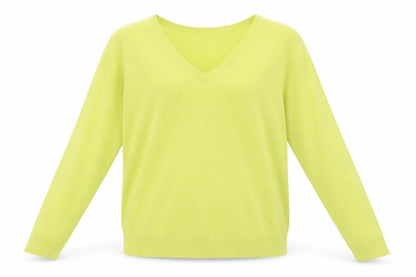 BHS Womens Yellow  Knit Pullover Sweatshirt Size 14
