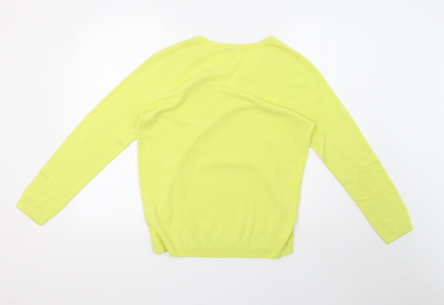 BHS Womens Yellow  Knit Pullover Sweatshirt Size 14