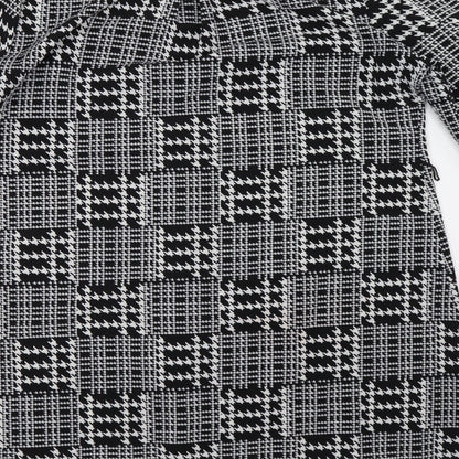 Matalan Womens Black Geometric  A-Line  Size 16  - 42