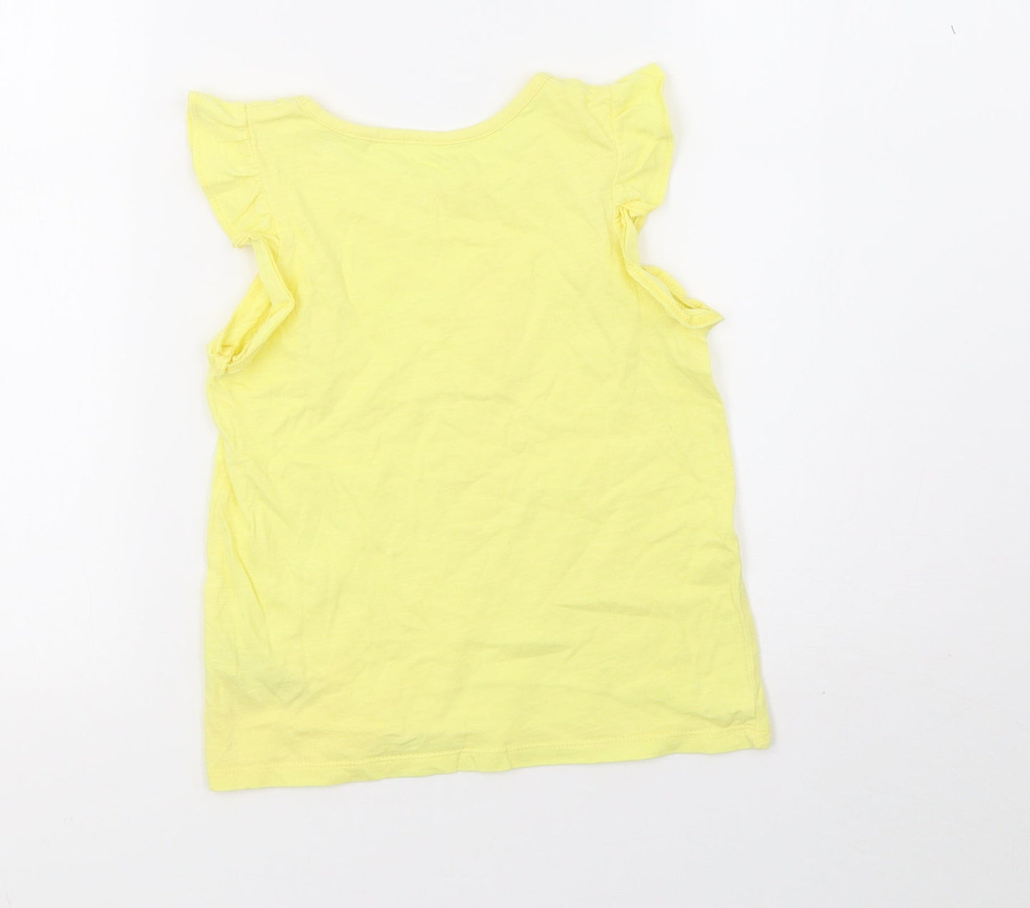 NEXT Girls Yellow   Basic T-Shirt Size 5-6 Years