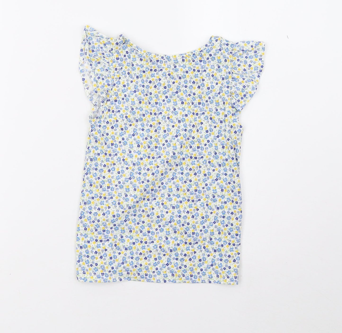 Mothercare Girls White Polka Dot  Basic T-Shirt Size 5 Years