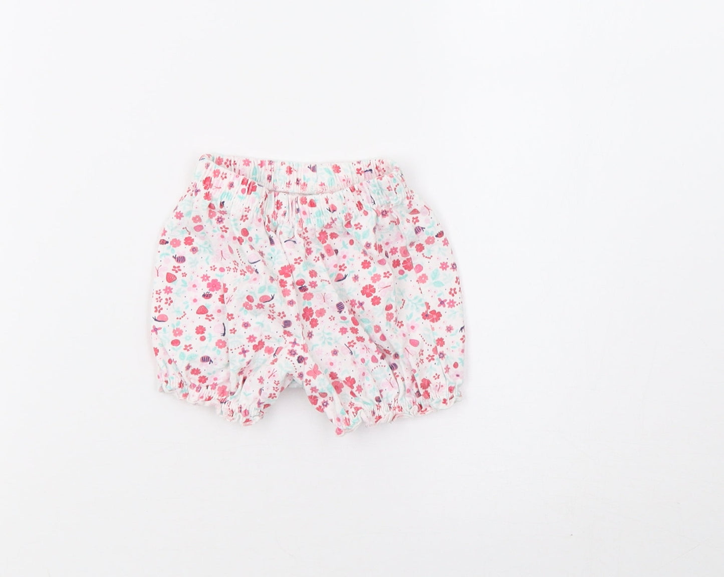George Girls White Polka Dot   Sleep Shorts Size 0-3 Months