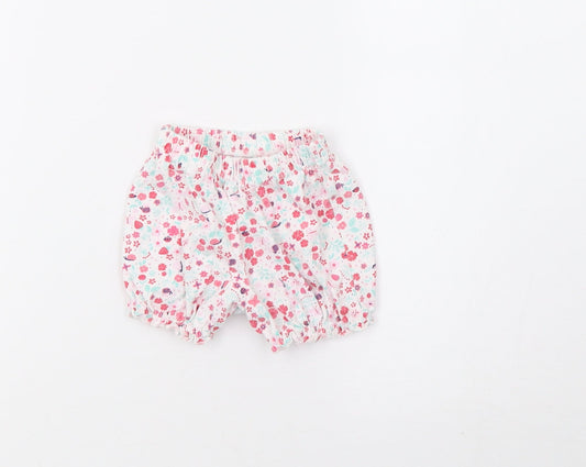 George Girls White Polka Dot   Sleep Shorts Size 0-3 Months