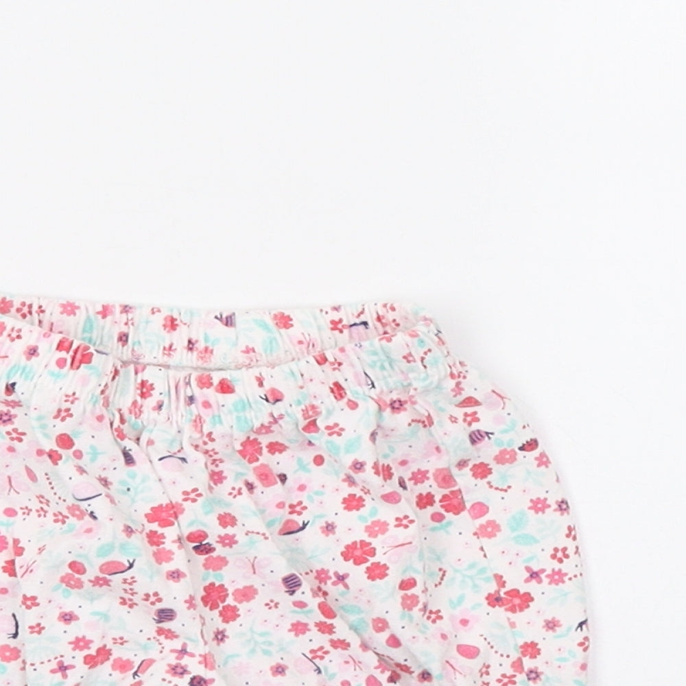 George Girls White Polka Dot   Sleep Shorts Size 0-3 Months