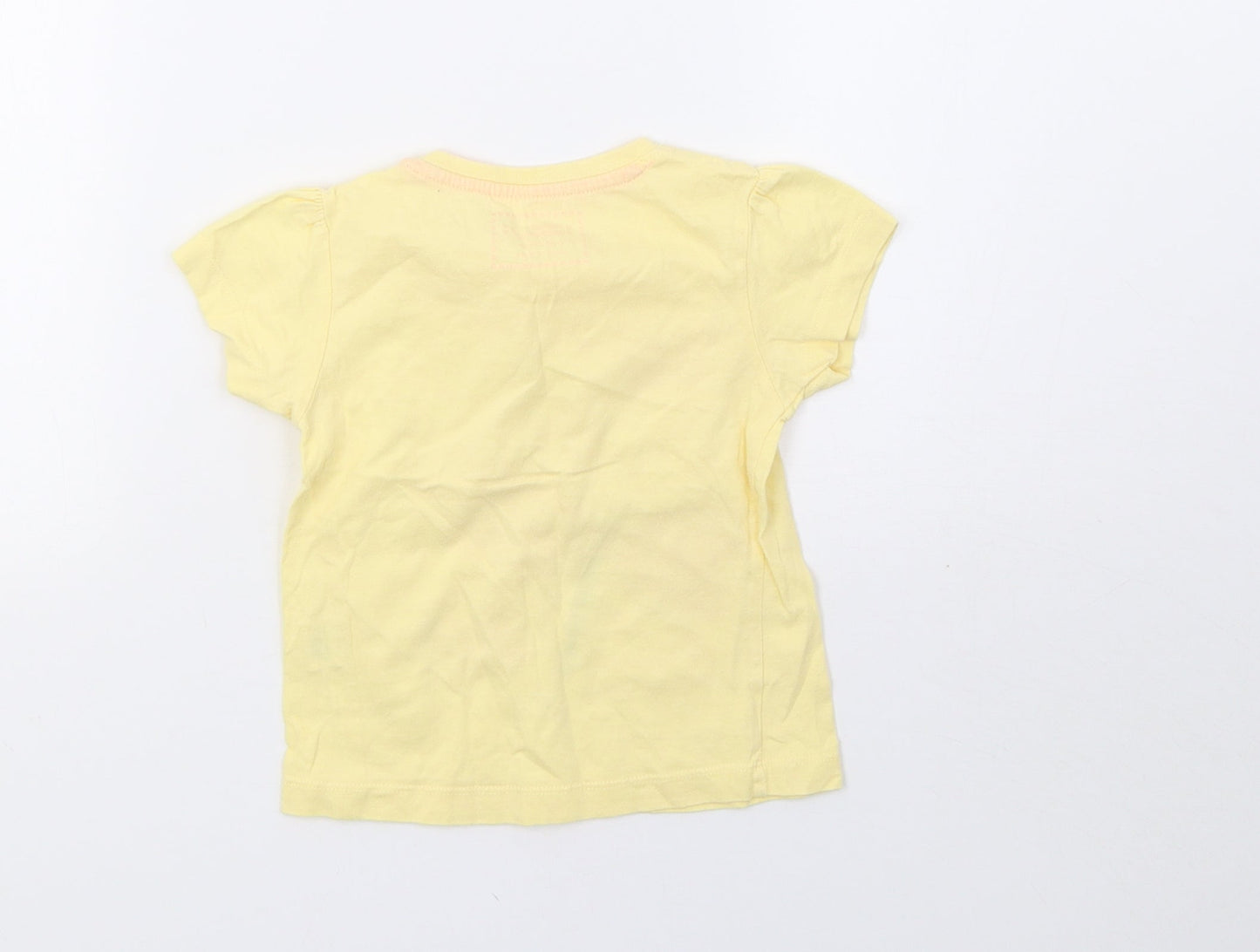 Young Dimension Girls Yellow   Basic T-Shirt Size 2-3 Years