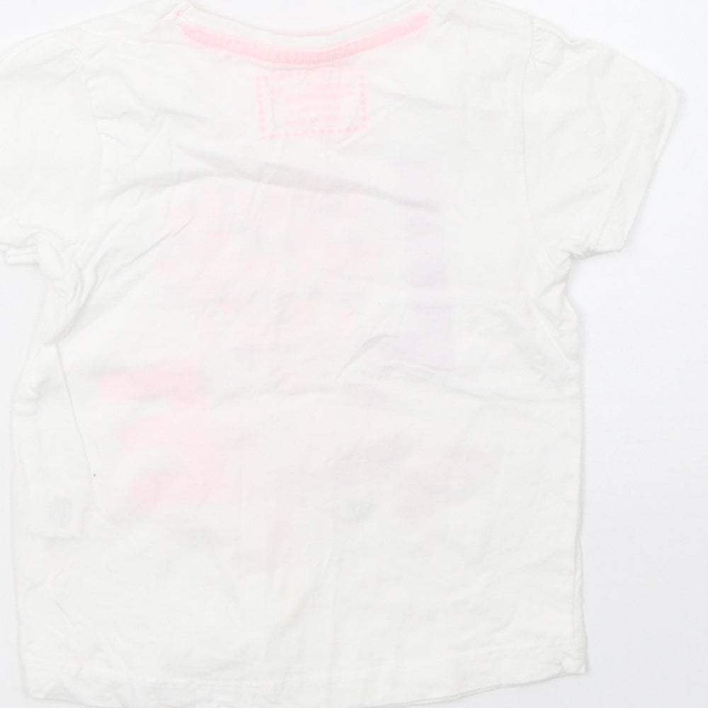 Young Dimension Girls White   Basic T-Shirt Size 2 Years