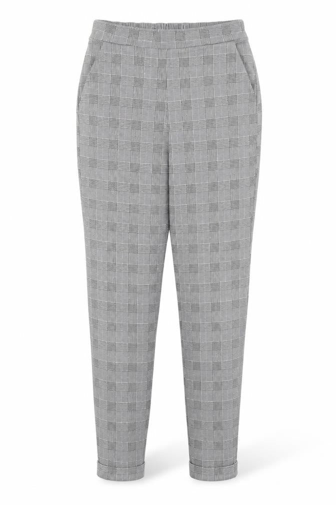 Primark Womens White Check  Trousers  Size 6 L29 in - v