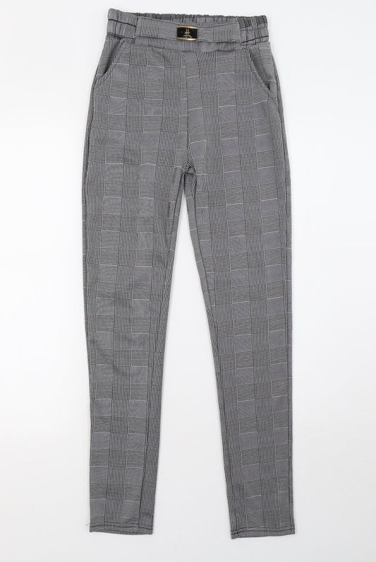 Preworn Womens White Check  Trousers  Size S L29 in