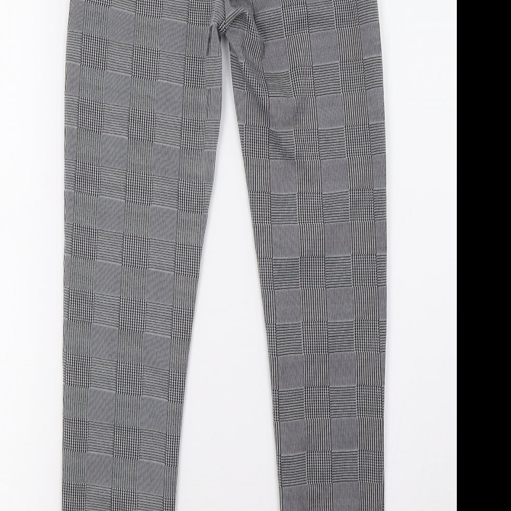 Preworn Womens White Check  Trousers  Size S L29 in