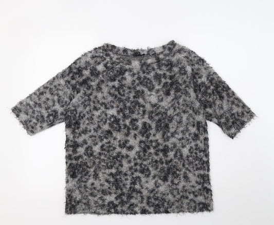 River Island Womens Brown Animal Print  Pullover Sweatshirt Size 10