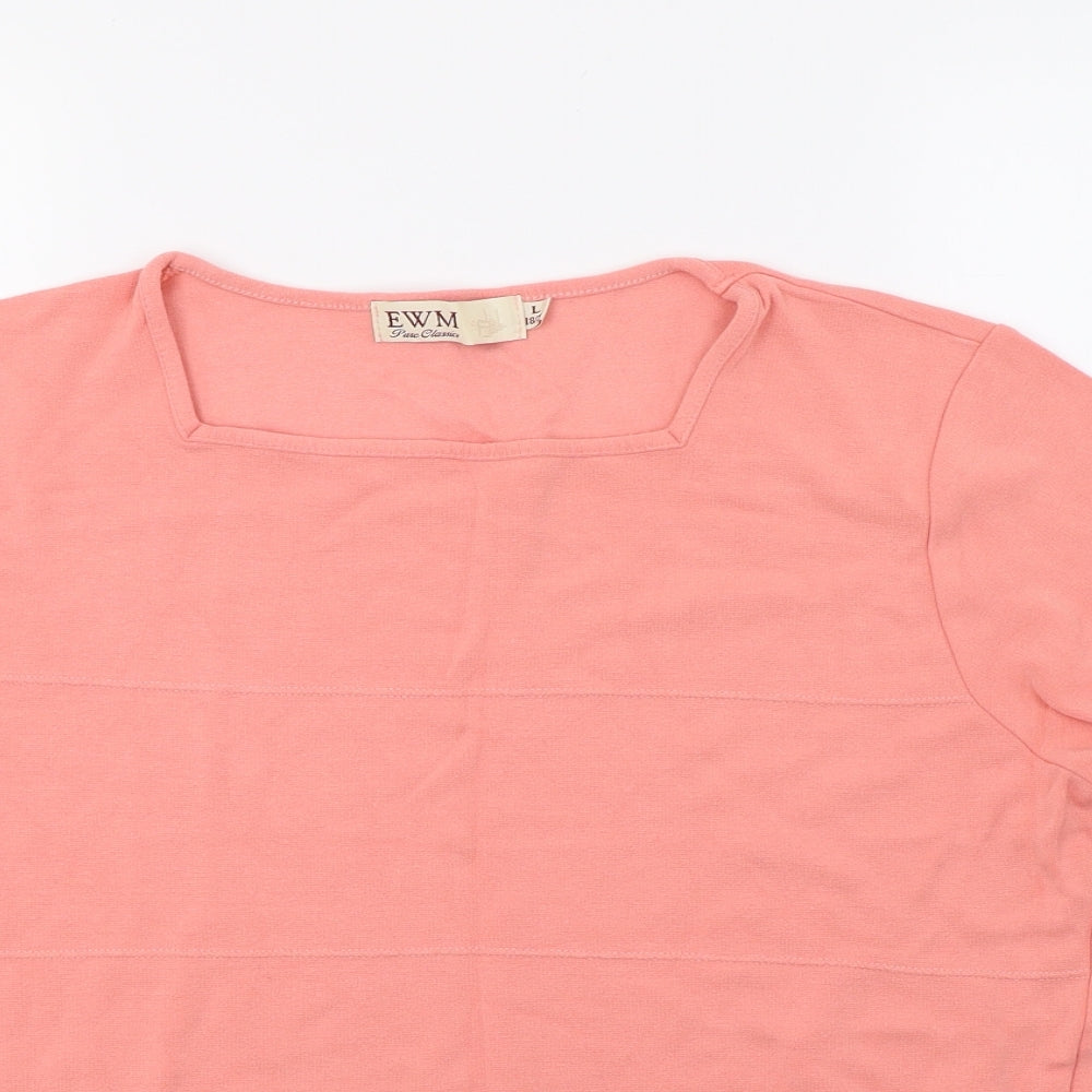 EWM Womens Pink   Basic T-Shirt Size 20