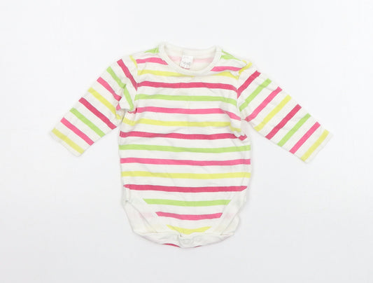 NEXT Baby Multicoloured Striped  Babygrow One-Piece Size 3-6 Months