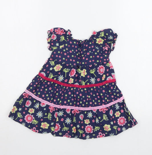 Matalan Baby Blue Floral  A-Line  Size 0-3 Months