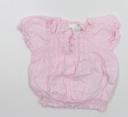 Additional front view of H&M Baby Pink Basic Blouse, size 3-6, Months