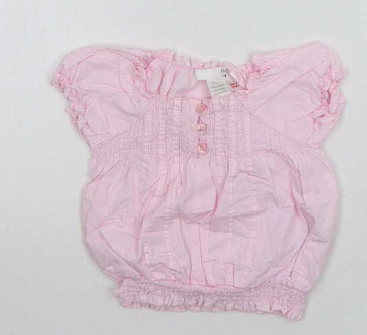 H&M Baby Pink   Basic Blouse Size 3-6 Months