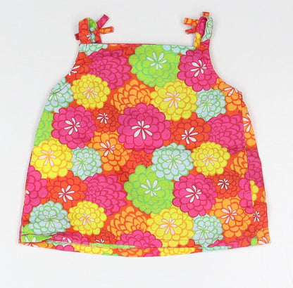 Back view of H&M Baby Multicoloured Floral Basic Tank, size 3-6, Months