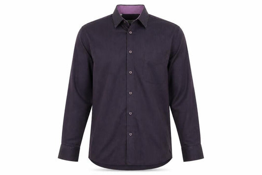 James Aubrey Mens Purple Striped   Button-Up Size M
